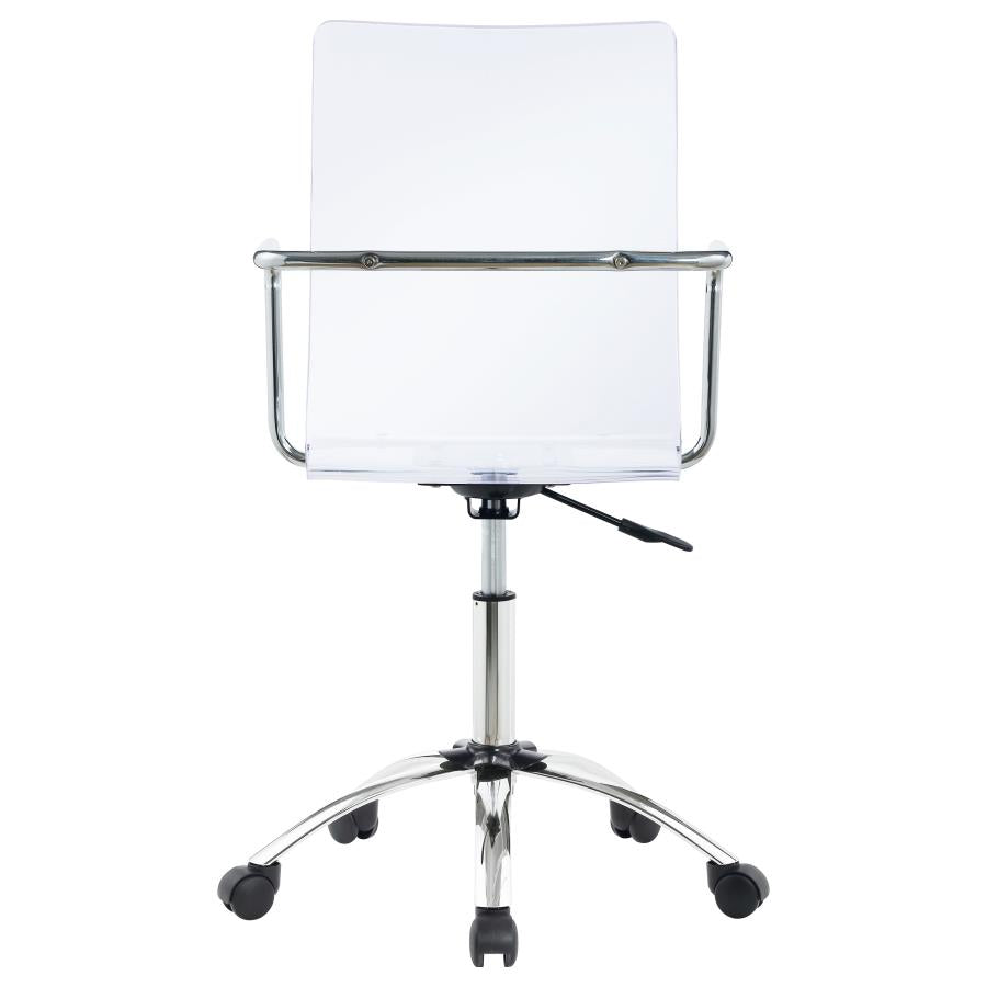 AMATURO ACRYLIC ADJUSTABLE HOME OFFICE DESK CHAIR CLEAR