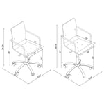 AMATURO ACRYLIC ADJUSTABLE HOME OFFICE DESK CHAIR CLEAR