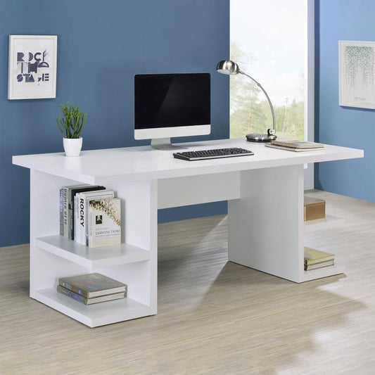ALICE 71-INCH 4-SHELF ENGINEERED WOOD WRITING DESK WHITE