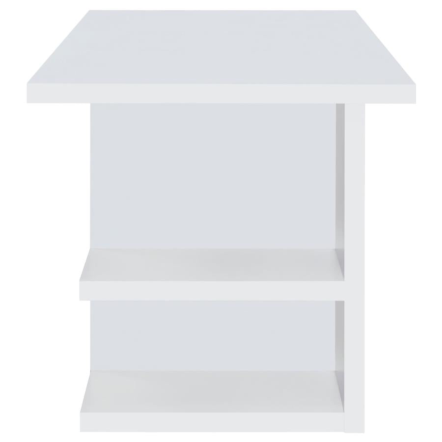 ALICE 71-INCH 4-SHELF ENGINEERED WOOD WRITING DESK WHITE