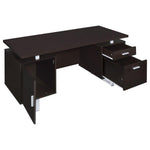LAWTEY 60-INCH 2-DRAWER OFFICE COMPUTER DESK CAPPUCCINO