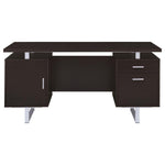 LAWTEY 60-INCH 2-DRAWER OFFICE COMPUTER DESK CAPPUCCINO