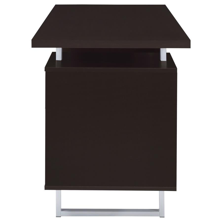 LAWTEY 60-INCH 2-DRAWER OFFICE COMPUTER DESK CAPPUCCINO