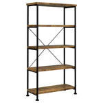 ANALIESE 63-INCH 4-SHELF BOOKSHELF RUSTIC NUTMEG