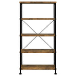 ANALIESE 63-INCH 4-SHELF BOOKSHELF RUSTIC NUTMEG