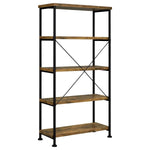 ANALIESE 63-INCH 4-SHELF BOOKSHELF RUSTIC NUTMEG