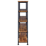 ANALIESE 63-INCH 4-SHELF DOUBLE BOOKSHELF RUSTIC NUTMEG