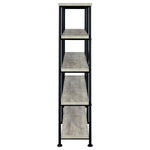 ANALIESE 63-INCH 4-SHELF DOUBLE BOOKSHELF GREY DRIFTWOOD