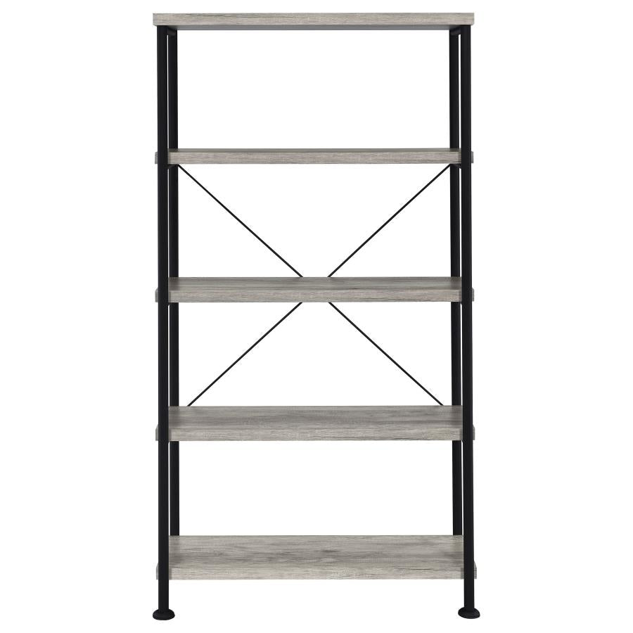 ANALIESE 63-INCH 4-SHELF BOOKSHELF GREY DRIFTWOOD