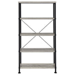 ANALIESE 63-INCH 4-SHELF BOOKSHELF GREY DRIFTWOOD