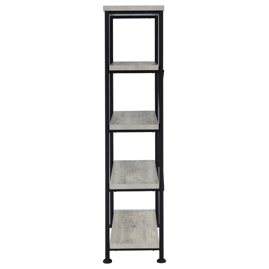 ANALIESE 63-INCH 4-SHELF BOOKSHELF GREY DRIFTWOOD