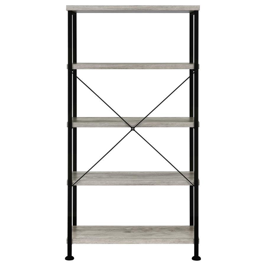 ANALIESE 63-INCH 4-SHELF BOOKSHELF GREY DRIFTWOOD