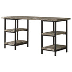 KEMPER 59-INCH 4-SHELF WRITING DESK WEATHERED BROWN