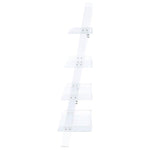 AMATURO 72-INCH 4-SHELF ACRYLIC LADDER BOOKSHELF CLEAR