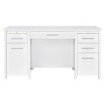 DYLAN 60-INCH 4-DRAWER LIFT TOP OFFICE DESK WHITE HIGH GLOSS