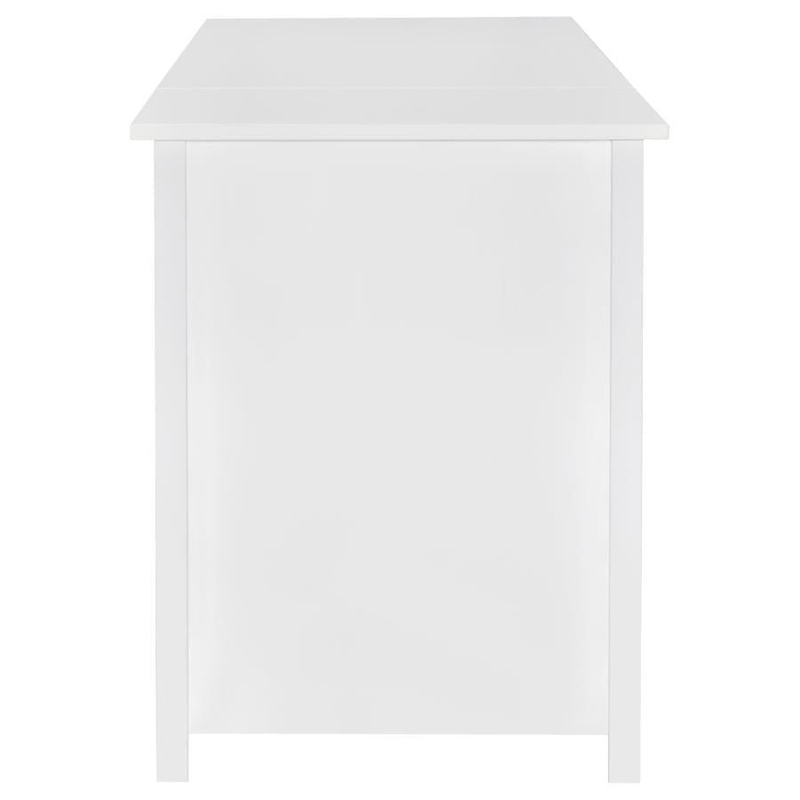 DYLAN 60-INCH 4-DRAWER LIFT TOP OFFICE DESK WHITE HIGH GLOSS