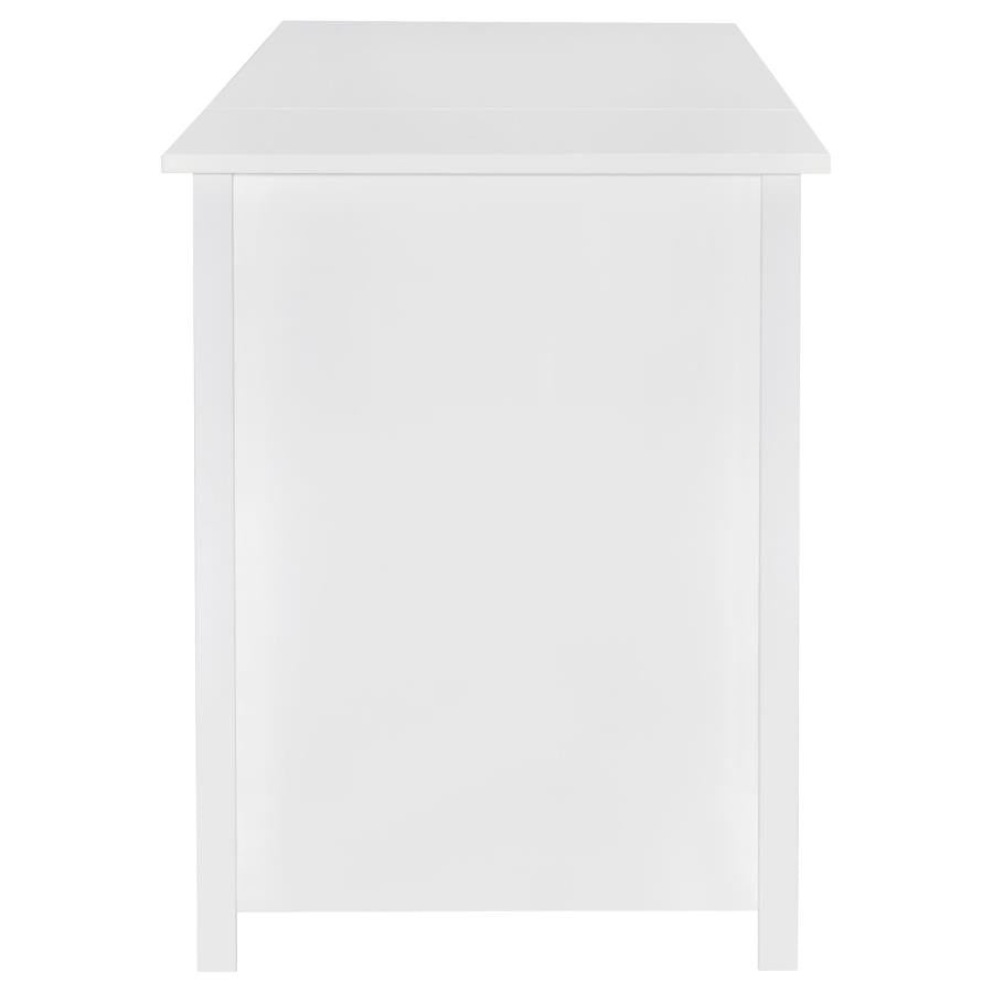 DYLAN 60-INCH 4-DRAWER LIFT TOP OFFICE DESK WHITE HIGH GLOSS