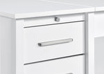 DYLAN 60-INCH 4-DRAWER LIFT TOP OFFICE DESK WHITE HIGH GLOSS