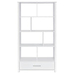 DYLAN 68-INCH 4-SHELF STORAGE BOOKSHELF WHITE HIGH GLOSS