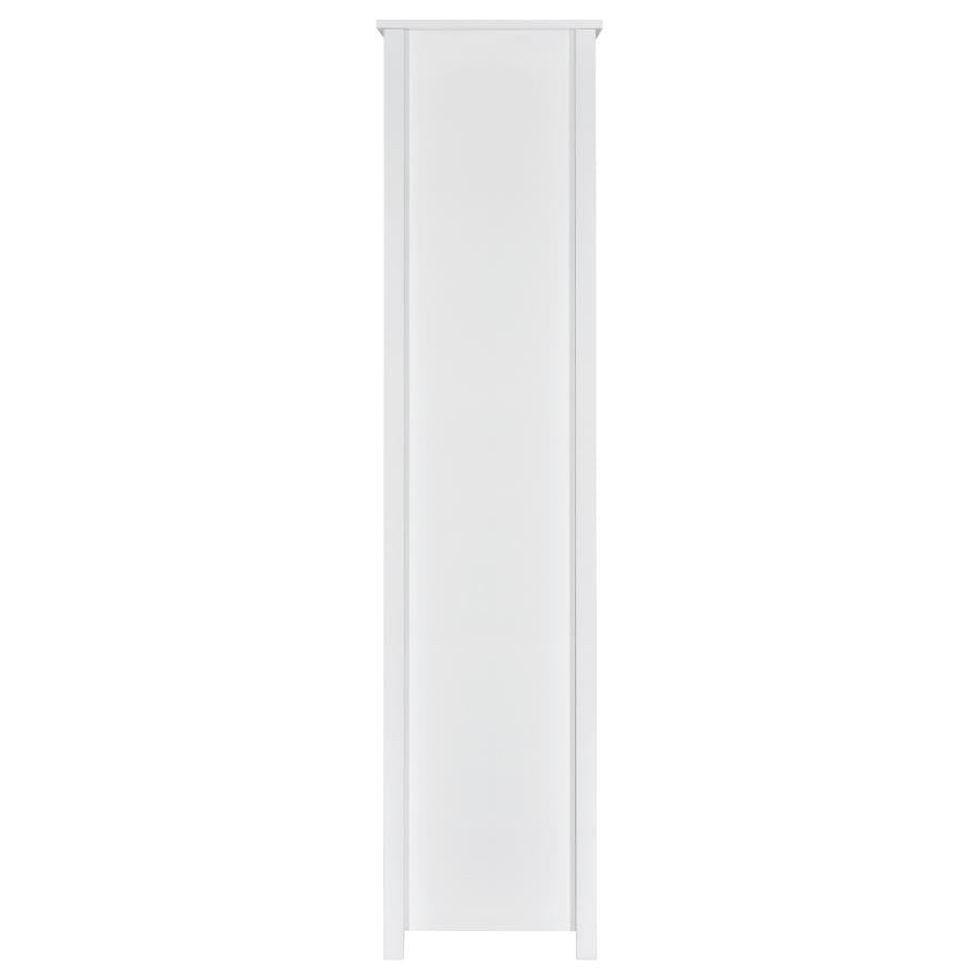 DYLAN 68-INCH 4-SHELF STORAGE BOOKSHELF WHITE HIGH GLOSS