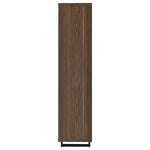 MADDOX 71-INCH 3-SHELF CABINET BOOKCASE WALNUT