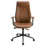 RANGER UPHOLSTERED ADJUSTABLE HOME OFFICE DESK CHAIR BROWN
