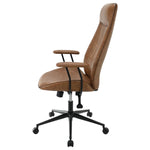 RANGER UPHOLSTERED ADJUSTABLE HOME OFFICE DESK CHAIR BROWN