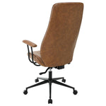 RANGER UPHOLSTERED ADJUSTABLE HOME OFFICE DESK CHAIR BROWN