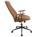 RANGER UPHOLSTERED ADJUSTABLE HOME OFFICE DESK CHAIR BROWN