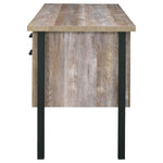 SAMSON 60-INCH 4-DRAWER OFFICE COMPUTER DESK WEATHERED OAK