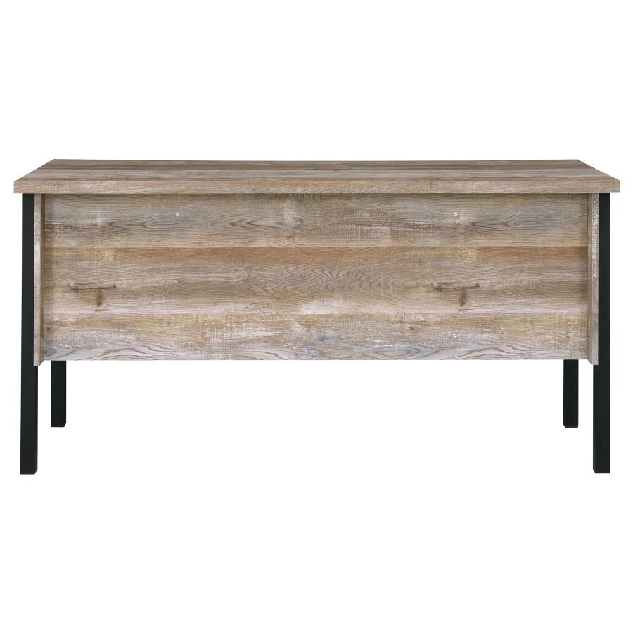 SAMSON 60-INCH 4-DRAWER OFFICE COMPUTER DESK WEATHERED OAK