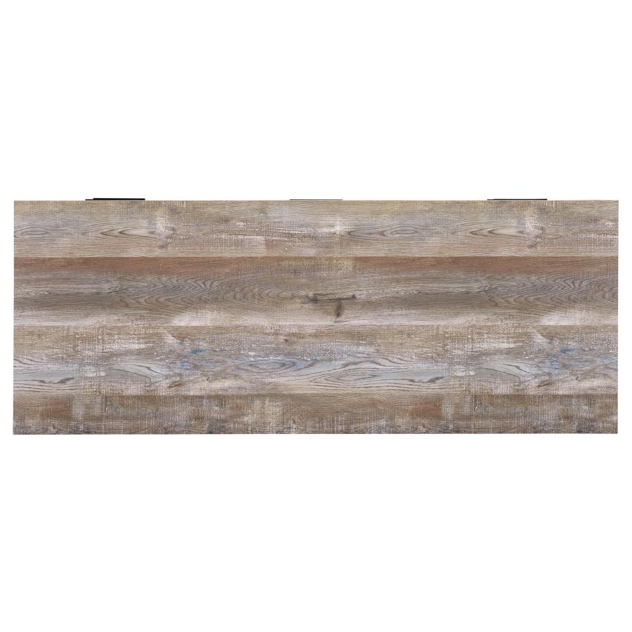 SAMSON 60-INCH 4-DRAWER OFFICE COMPUTER DESK WEATHERED OAK