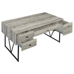 ANALIESE 63-INCH 4-DRAWER WRITING DESK GREY DRIFTWOOD