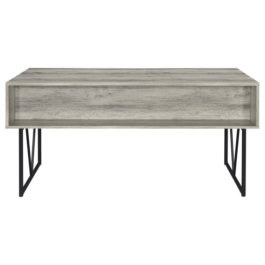 ANALIESE 63-INCH 4-DRAWER WRITING DESK GREY DRIFTWOOD
