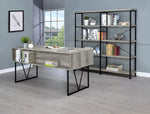 ANALIESE 63-INCH 4-DRAWER WRITING DESK GREY DRIFTWOOD