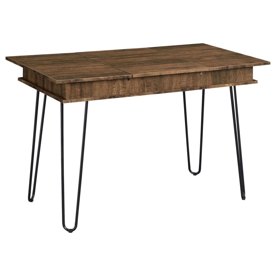 SHEERAN 47-INCH WRITING DESK WITH STORAGE RUSTIC AMBER