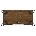 SHEERAN 47-INCH WRITING DESK WITH STORAGE RUSTIC AMBER