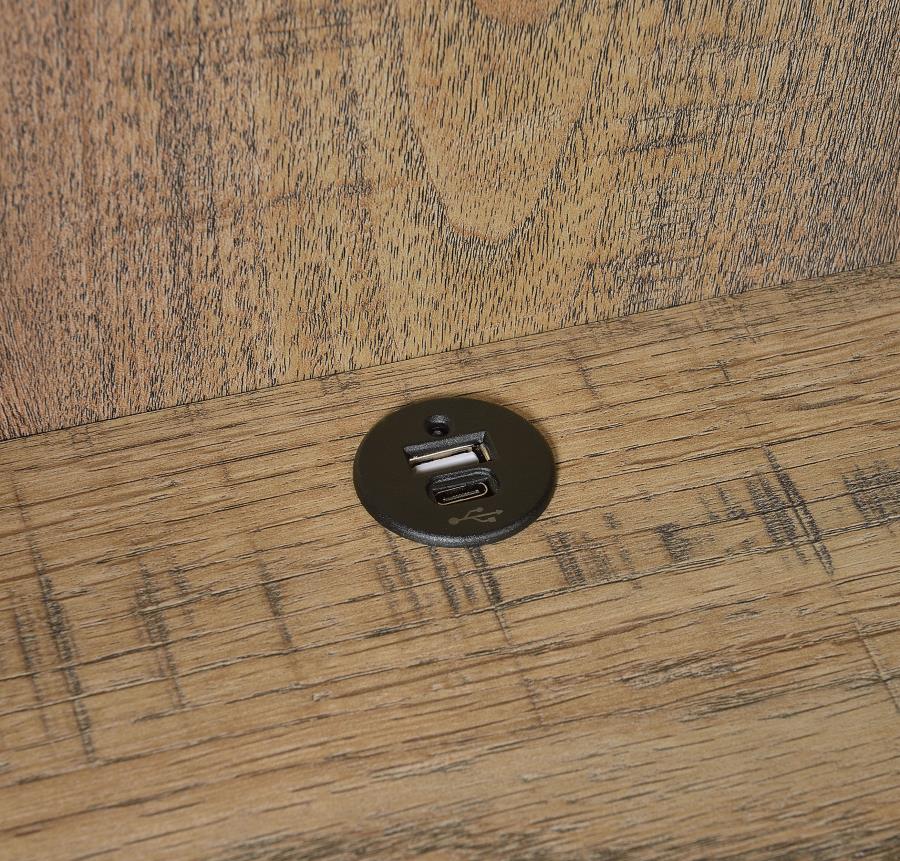 WESTPARK 3-PIECE WALL UNIT BOOKCASE SET WITH USB MANGO