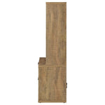 WESTPARK 3-SHELF BOOKCASE USB AND LOCKABLE DRAWER MANGO
