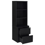 WESTPARK 3-PIECE WALL UNIT BOOKCASE SET WITH USB BLACK