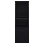 WESTPARK 3-PIECE WALL UNIT BOOKCASE SET WITH USB BLACK