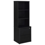 WESTPARK 3-SHELF BOOKCASE USB AND LOCKABLE DRAWER BLACK