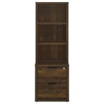 WESTPARK 3-PIECE WALL UNIT BOOKCASE SET WITH USB DARK PINE