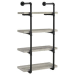 ELMCREST 24-INCH 4-SHELF WALL BOOKSHELF GREY DRIFTWOOD
