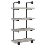 ELMCREST 24-INCH 4-SHELF WALL BOOKSHELF GREY DRIFTWOOD