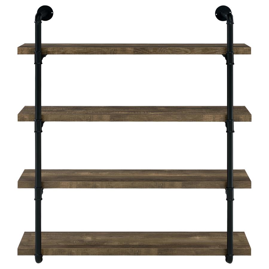 ELMCREST 39-INCH 4-SHELF WALL BOOKSHELF RUSTIC OAK