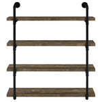 ELMCREST 39-INCH 4-SHELF WALL BOOKSHELF RUSTIC OAK