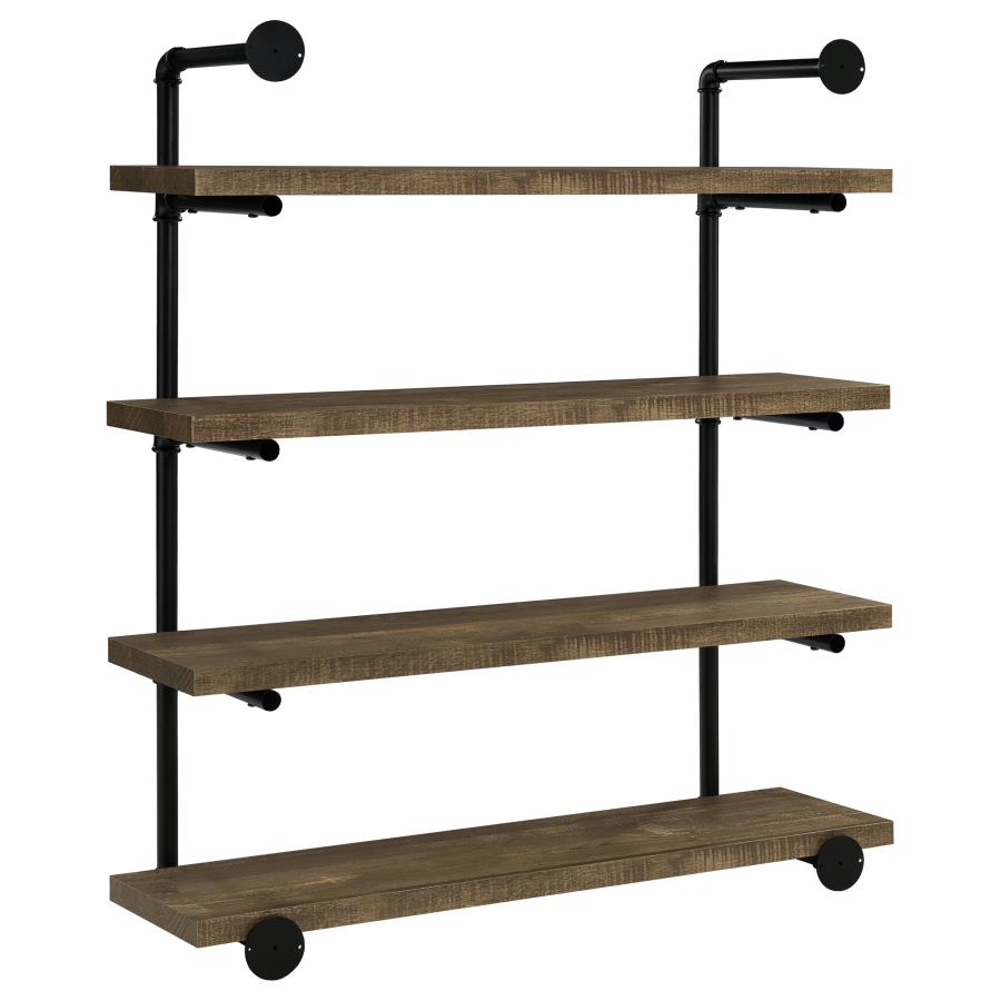 ELMCREST 39-INCH 4-SHELF WALL BOOKSHELF RUSTIC OAK