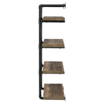 ELMCREST 24-INCH 4-SHELF WALL BOOKSHELF RUSTIC OAK