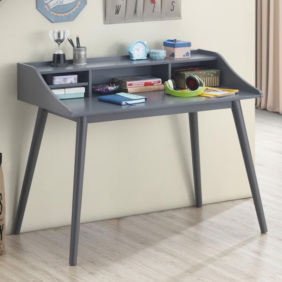 PERCY 45-INCH 4-COMPARTMENT WRITING DESK GREY